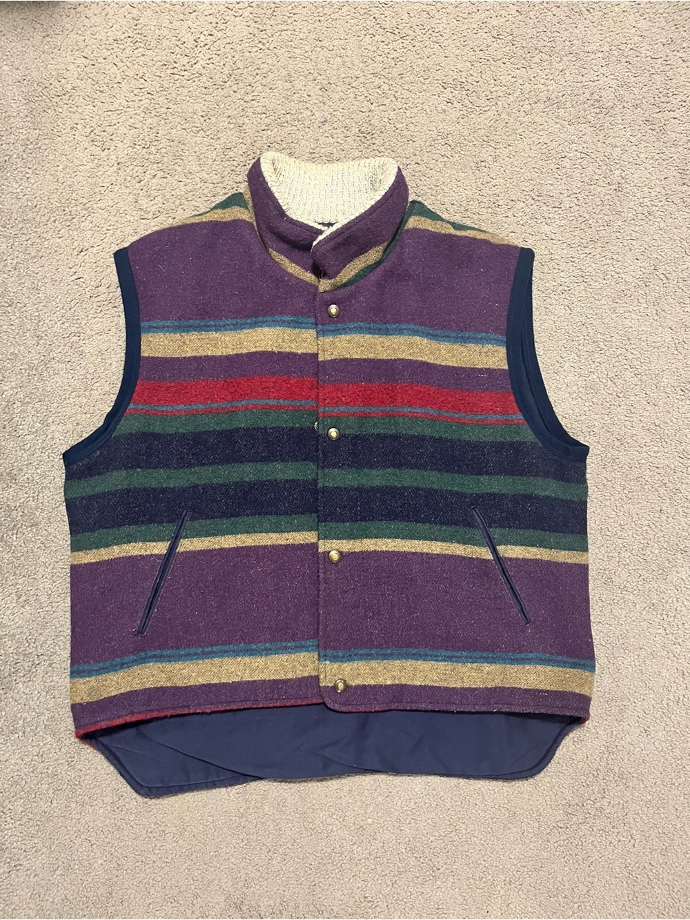 Mid West Garment Co. VTG Unisex Bohemian Style Vest Wool Blend